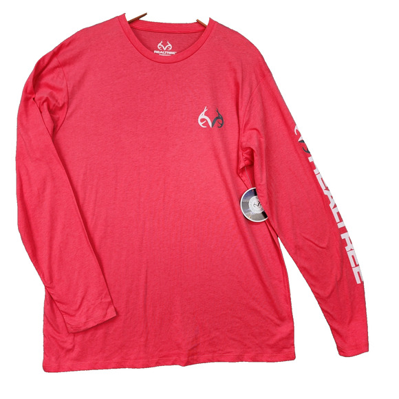 NWT Realtree Women’s XL Long Sleeve T-Shirt Dark Pink Deer Antlers Logo Hunting - Picture 2 of 7